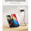 SwanScout belaidis įkroviklis-stovas dviem telefonams, 30 W, Qi, S10035