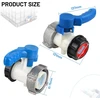 SWAWIS IBC konteinerio rutulinis vožtuvas DN50, aliuminis ir ABS, įvadas 75 mm, išvadas 50 mm
