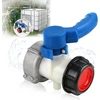 SWAWIS IBC konteinerio rutulinis vožtuvas DN50, aliuminis ir ABS, įvadas 75 mm, išvadas 50 mm