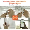 SwitchBot žaliuzių lamelių pakreipimo variklis su Bluetooth pulteliu ir saulės įkrovimu