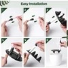T4U dekoratyvinių plastikinių apvalių vazonų rinkinys su savilaistymo sistema ir vandens lygio indikatoriumi, 22 cm, 4 vnt., PG1312-M