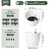 T4U dekoratyvinių plastikinių apvalių vazonų rinkinys su savilaistymo sistema ir vandens lygio indikatoriumi, 22 cm, 4 vnt., PG1312-M