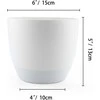 T4U dekoratyvinių plastikinių vazonų rinkinys, 15 cm, su savilaistymo sistema, 4 vnt.