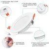 Tailcas įleidžiamų LED šviestuvų rinkinys, 6 W, 4500 K, 600 lm, apvalūs, 6 vnt., ultra ploni, 85–95 mm