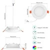 Tailcas įleidžiamų LED šviestuvų rinkinys, 6 W, 4500 K, 600 lm, apvalūs, 6 vnt., ultra ploni, 85–95 mm
