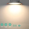 Tailcas įleidžiamų LED šviestuvų rinkinys, 6 W, 4500 K, 600 lm, apvalūs, 6 vnt., ultra ploni, 85–95 mm