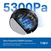 Tapo roboto dulkių siurblys-mopas 5300Pa su automatiniu ištuštinimu, LiDAR navigacija, HEPA filtru, juodas, Tapo RV20 Max Plus