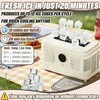 TECKZOON nešiojama ledo kubelių gaminimo mašina, 12 kubelių per ciklą, 12 V/220 V, kompaktiška, modelis YQM0108-EU