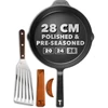 TECOR ketaus keptuvė indukcijai 28 cm, poliruota, natūrali, 2,45 l, TC03