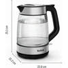 Tefal stiklinis elektrinis virdulys Express, 1,7 l, 2200 W, KI6A58E0