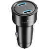Teknoll automobilinis USB-C įkroviklis 65 W su 2 USB-C PD jungtimis CBRTEKN2USB65WK