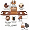 Temple Spring reguliuojama bambukinė vonios lentyna su laikikliais planšetei ir taurei PF-012