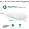 Tempur ergonominė pagalvė Symphony, atminties putų, balta, L dydis (63 × 43 × 14 cm)