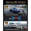 TERUNSOUl automobilinis vaizdo registratorius 4K priekiui ir galui, Wi-Fi, GPS, D016