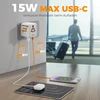 TESSAN universalus kelioninis kištukų adapteris su 2 USB-A ir 2 USB-C jungtimis, 2500 W TS-WTA10