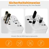 TESSAN universalus kelioninis kištukų adapteris su 2 USB-A ir 2 USB-C jungtimis, 2500 W TS-WTA10