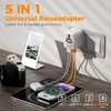 TESSAN universalus kelioninis kištukų adapteris su 2 USB-A ir 2 USB-C jungtimis, 2500 W TS-WTA10