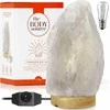 The Body Source Himalajų druskos lempa su reguliuojamu apšvietimu, 2–3kg, balta