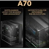 Thermalright ATX kompiuterio korpusas su trijų pusių grūdintu stiklu ir vieta 8 ventiliatoriams, A70