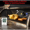 ThermoPro Bluetooth mėsos termometras su 4 zondais, 150 m veikimo nuotolis, TP-25