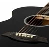 TIGER Pilno dydžio elektroakustinės gitaros pradedančiųjų rinkinys, juodas