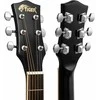 TIGER Pilno dydžio elektroakustinės gitaros pradedančiųjų rinkinys, juodas