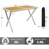 TIMBER RIDGE sulankstomas kempingo stalas, aliuminis, 110 × 70 cm, 4–6 asmenims