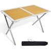 TIMBER RIDGE sulankstomas kempingo stalas, aliuminis, 110 × 70 cm, 4–6 asmenims