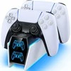 Tokluck dviguba greito įkrovimo stotelė PS5 ir PS5 Edge valdikliams, balta