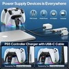 Tokluck dviguba greito įkrovimo stotelė PS5 ir PS5 Edge valdikliams, balta