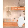 Tomosu LED įleidžiamas lubų šviestuvas 5 W 450 lm IP44 2700 K, plonas, 75-90 mm skylė, šiltai baltas