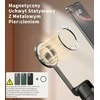 TONEOF magnetinis 173 cm aliuminio telefono trikojis su asmenukių lazda ir pulteliu, juodas–violetinis