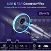 TONOR dinaminis USB/XLR mikrofonas su RGB šviesa, nuleidžiamu stovu, TD520S+