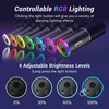 TONOR dinaminis USB/XLR mikrofonas su RGB šviesa, nuleidžiamu stovu, TD520S+