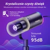TONOR dinaminis XLR/USB mikrofonas su aukšto profilio stovu, RGB apšvietimu ir triukšmo slopinimu TD520S+