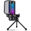 TONOR TC-310 stalinis USB kondensatorinis kardioidinis mikrofonas su RGB apšvietimu