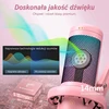 TONOR TC310+ USB kardioidinis žaidimų mikrofonas su RGB apšvietimu, rožinis