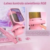 TONOR TC310+ USB kardioidinis žaidimų mikrofonas su RGB apšvietimu, rožinis