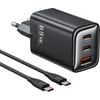 toocki 65 W GaN tinklo įkroviklis su 3 prievadais ir 1 m USB-C laidu, TCT65-22