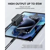 toocki 65 W GaN tinklo įkroviklis su 3 prievadais ir 1 m USB-C laidu, TCT65-22