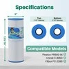 TOREAD SPA filtro kasetė 33,8 cm, 12,7 cm skersmens, keičia C-4950, PRB50-IN, TRF-4950