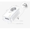 TP-Link Powerline AV1000 adapterių rinkinys su lizdu, Gigabit Ethernet, TL-PA7027P KIT