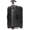 Kelioninis Traveler's Choice kietas rankinio bagažo lagaminas iš polikarbonato, 8 ratukai, 22 colių, juodas, TC09040K22