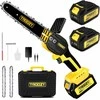 Troozy akumuliatorinis mini grandininis pjūklas 21 V, 15 cm, 2x 3000 mAh, bešepetėlinis