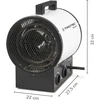TROTEC elektrinis statybinis šildytuvas TDS 30 R, 5 kW, 580 m³/h