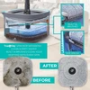 True & Tidy grindų valymo rinkinys su 2 skyrių kibiru ir 2 mikropluošto šluostėmis SPIN-800 A