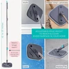 True & Tidy grindų valymo rinkinys su 2 skyrių kibiru ir 2 mikropluošto šluostėmis SPIN-800 A