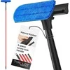 Tyroler Bright Tools Tyroler langų valymo įrankis 2 viename su mikropluošto šluoste ir nerūdijančio plieno rankena 203 cm