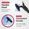 Tyroler Bright Tools Tyroler langų valymo įrankis 2 viename su mikropluošto šluoste ir nerūdijančio plieno rankena 203 cm