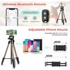 UBeesize 163 cm aliuminio telefonų ir fotoaparatų trikojis su Bluetooth pulteliu, šampaninis